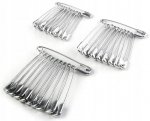 AGRAFKA ZESTAW PĘK 30 SZTUK DŁUGOŚĆ MIX 28 37 45MM KOMPLET AGRAFKI METALOWE