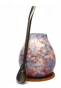 Zestaw akcesoriów do yerba mate matero Caleidoscope 350 ml + bombilla 19 cm