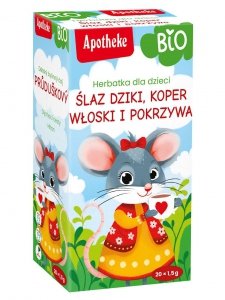 HERBATKA DLA DZIECI ŚLAZ DZIKI KOPER WŁOSKI POKRZYWA BIO 20x1,5g APOTHEKE