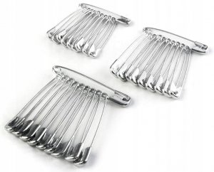 AGRAFKA ZESTAW PĘK 30 SZTUK DŁUGOŚĆ MIX 28 37 45MM KOMPLET AGRAFKI METALOWE