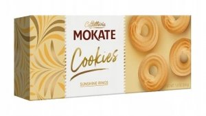 Ciastka Kruche Ringi Słoneczne Sunshine Rings 160 g do Kawy Herbaty Mokate