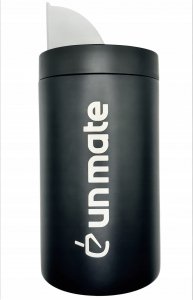Czarna Yerbera Un Mate - puszka pojemnik na yerba mate z dozownikiem