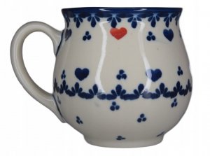 Kubek Bolesławiec Unikalna kamionka 325 ml do Kawy Herbaty
