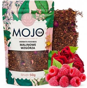 Herbata ROOIBOS Malinowe Wzgórza Czerwonokrzew 50g Mojo Tea Malina + Róża