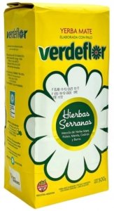 Yerba Mate Verdeflor Hierbas Serranas 500g 0,5kg Menta Cedron