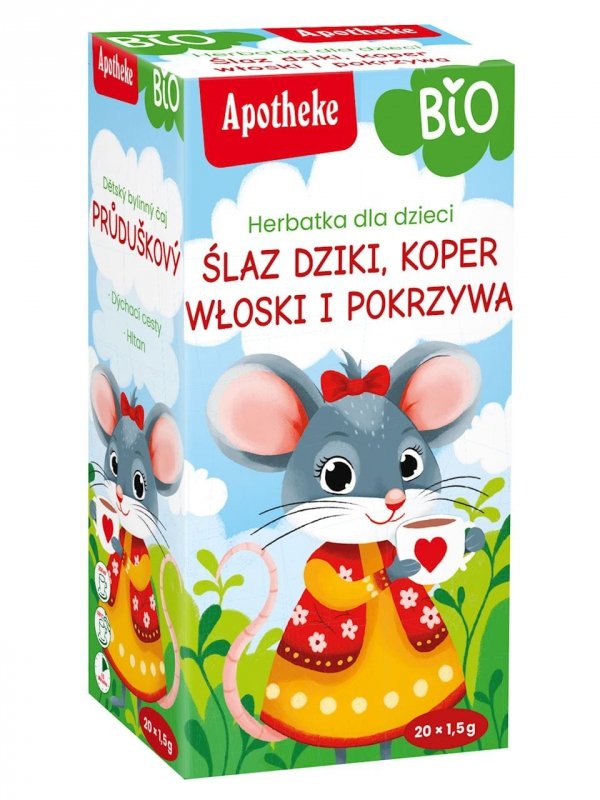 HERBATKA DLA DZIECI ŚLAZ DZIKI KOPER WŁOSKI POKRZYWA BIO 20x1,5g APOTHEKE