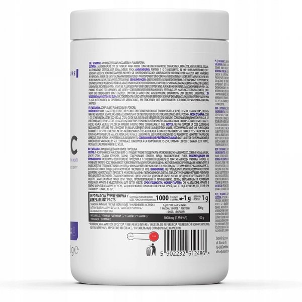 OstroVit Witamina C 1000 g CZYSTA Kwas l-askorbinowy 1kg