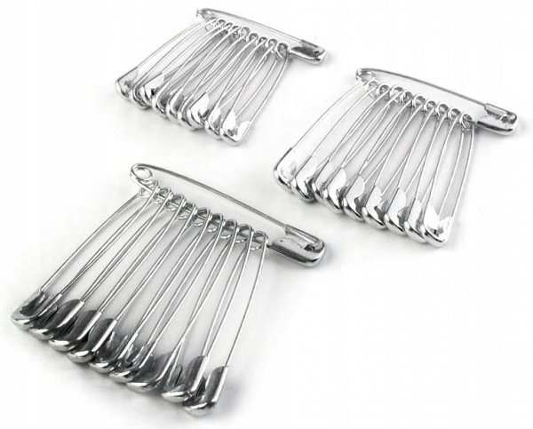 AGRAFKA ZESTAW PĘK 30 SZTUK DŁUGOŚĆ MIX 28 37 45MM KOMPLET AGRAFKI METALOWE