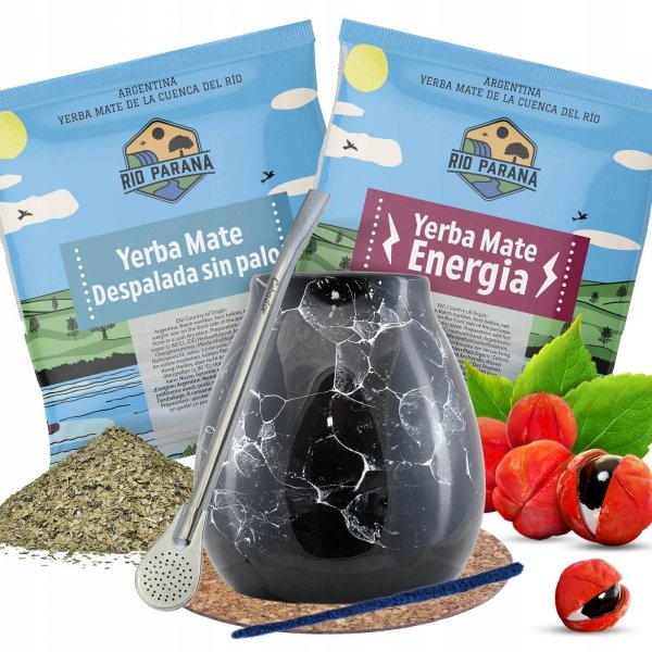 Zestaw Akcesoria Yerba Mate Green Matero Bombilla