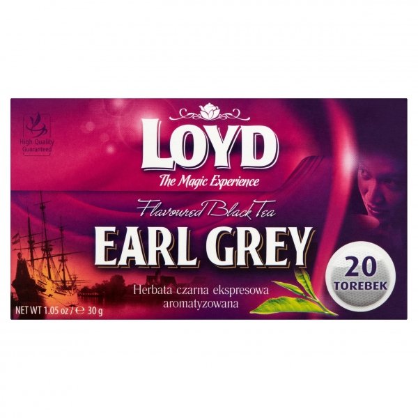 Ekspresowa Herbata Czarna Earl Grey Klasyczny Smak + Bergamotka 20T LOYD
