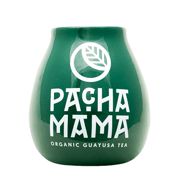 Matero Ceramiczne Zielone Pachamama do Yerba Mate