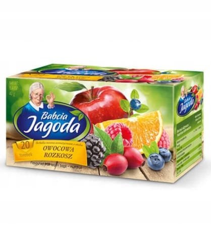 Herbata Owocowa Rozkosz Pomarańcza Jabłko Aronia Malina 20t. Babcia Jagoda