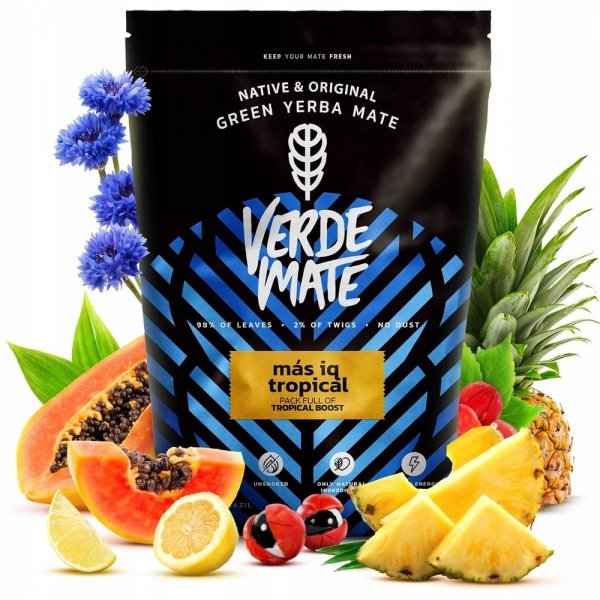 Yerba Verde Mate MAS IQ Tropical 400g Moc Tropików