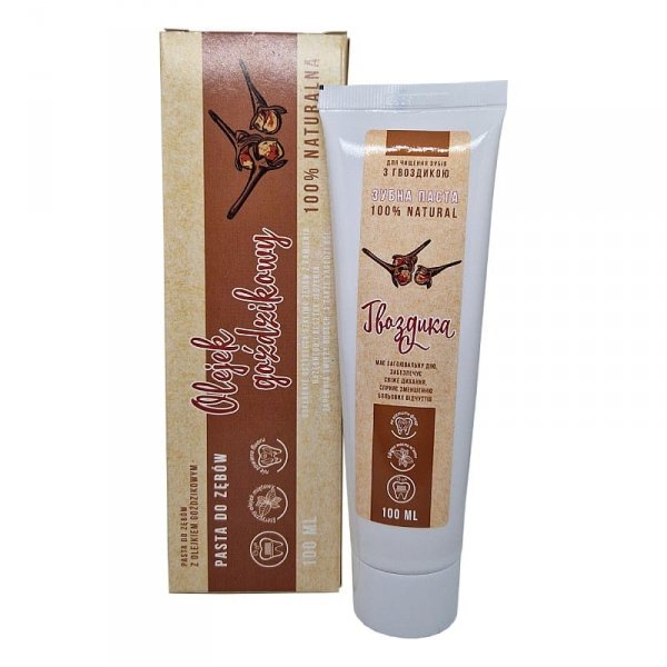 Pasta do zębów BEZ FLUORU Olejek goździkowy 100ml LekoPro Bez SLES