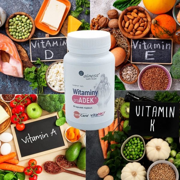 Suplement diety Medicaline Aliness Witaminy proADEK 60 kapsułek ADEK