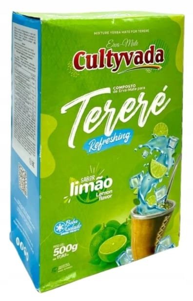 Yerba mate Cultyvada Erva Mate para Terere Sabor Limao 500g - Brazylia