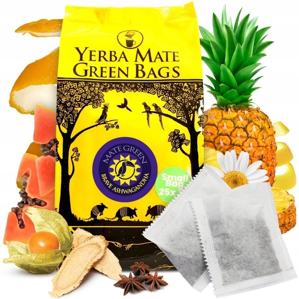 Yerba Mate Green Brave Ashwagandha saszetki 25x3g