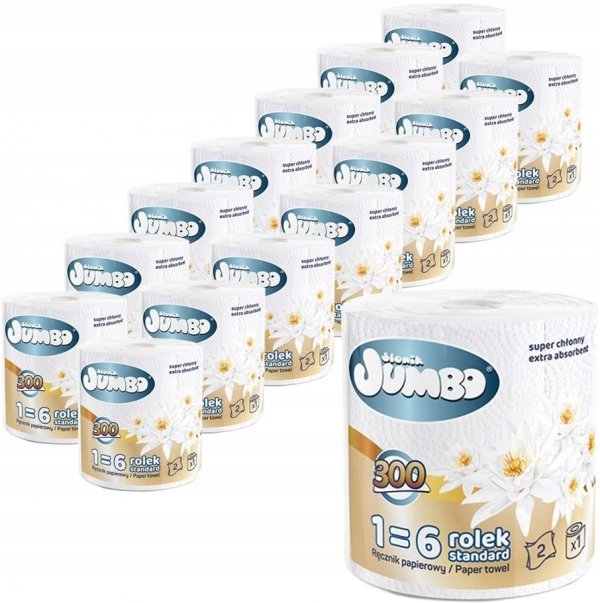 SŁONIK JUMBO RĘCZNIK PAPIEROWY KUCHENNY 2-WARSTW 300 LISTKÓW