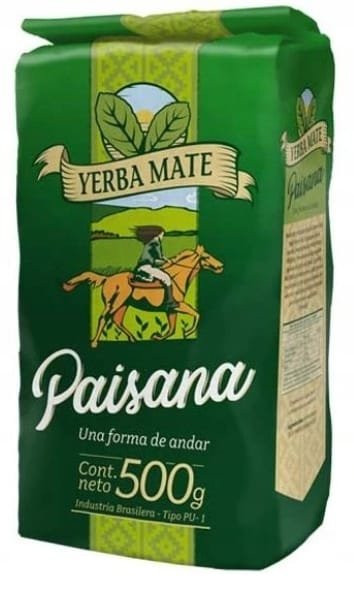 Yerba Mate Paisana Traditional 500g TIPO PU1 - Styl urugwajski z Brazylii