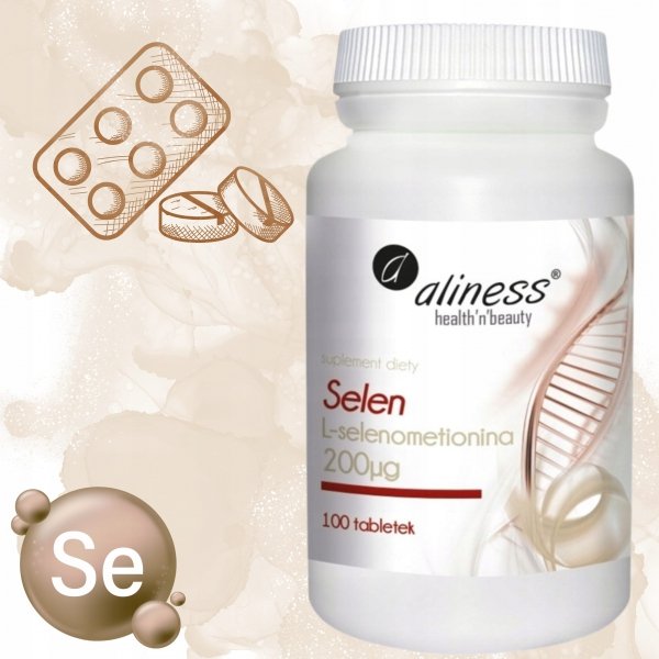 Suplement diety Aliness Selen L-selenometionina tabletki 100 szt.