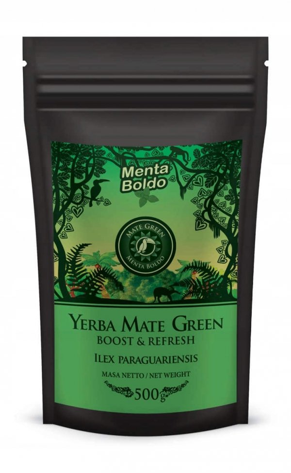 Yerba Mate Green Menta Boldo 500g 0,5kg Despalada