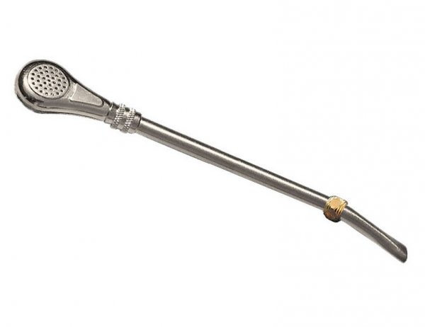 Bombilla SANTIAGO GOLD 19 cm pierścień Yerba Mate