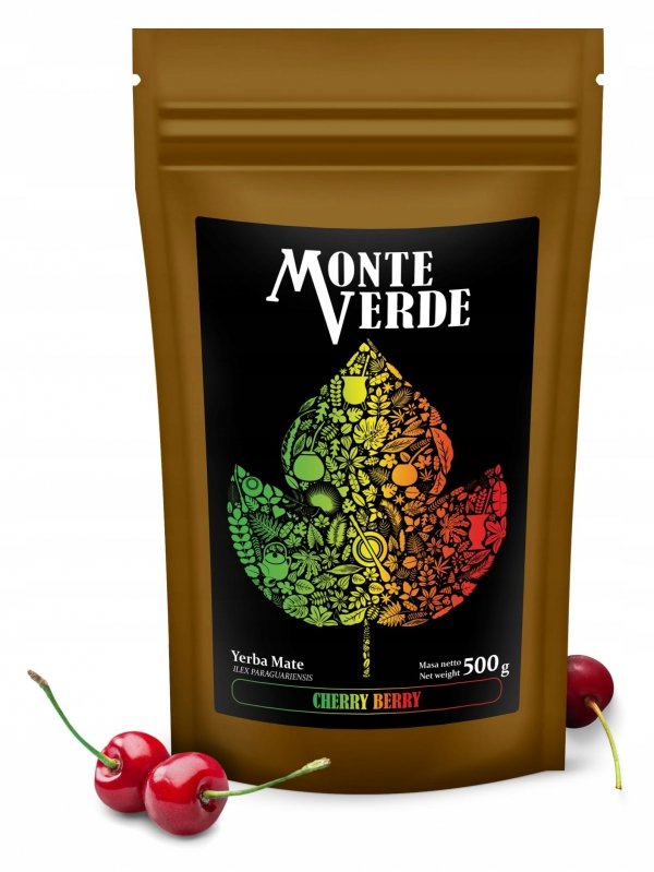 Yerba Mate Monte Verde Cherry Berry 0,5kg wiśniowy rooibos 500g Moc 0,5kg
