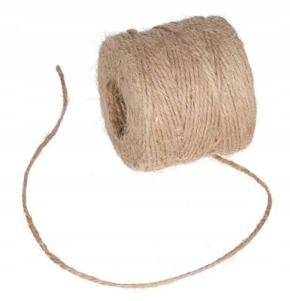 SZNUREK JUTOWY JUTA DEKORACYJNY NATURALNY SZNUR BRĄZOWY 2MMX50M Z JUTY
