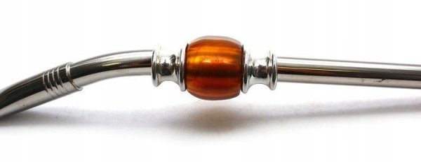 Bombilla nierdzewna INOX Royal Liza Amber Marron Yerba Mate + Szczoteczka