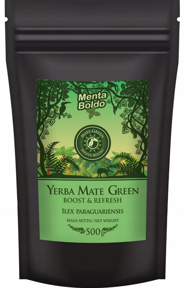 Yerba Mate Green Menta Boldo 500g 0,5kg Despalada