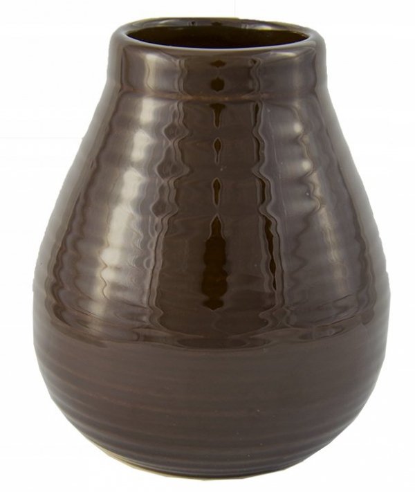 Matero Ceramiczne Czekoladowe Calabaza Ciemny Brąz Yerba Mate