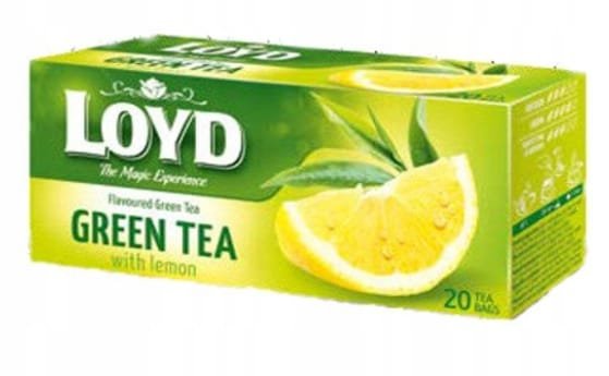 Ekspresowa Certyfikowana Herbata Zielona Cytryna Green Tea Lemon 20T LOYD