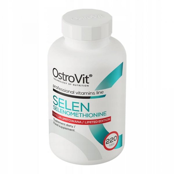 OstroVit Selen 220 tabletek TARCZYCA ODPORNOŚĆ L-selenometionina 200 µg