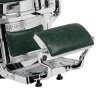 Gabbiano fotel barberski President Zielony z chromowaną ramą
