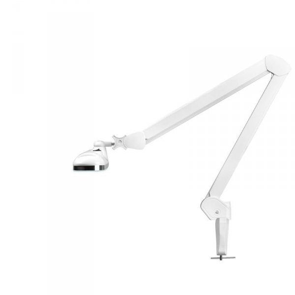 Lampa warsztatowa led Elegante 801-s z imadełkiem standard biała