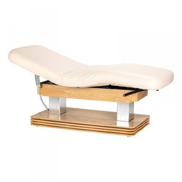 Leżanka SPA Sillon Comfort kremowa z jasnobrązową podstawą