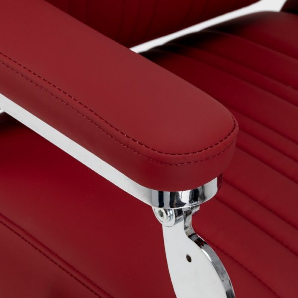 Fotel barberski Gabbiano Elias czerwony
