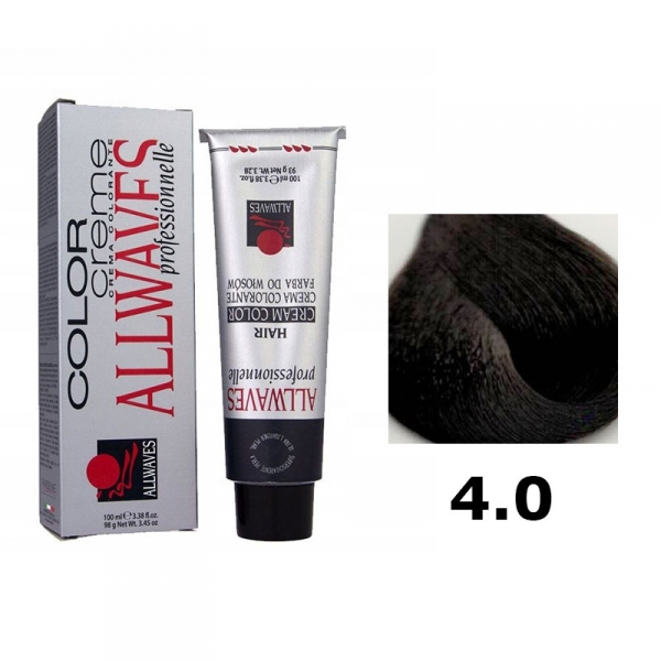 ALLWAVES FARBA DO WŁOSÓW 100ML 4.0 ŚREDNI BRĄZ