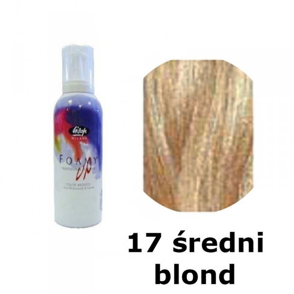 LISAP FOAMY UP PIANKA KOLORYZUJĄCA WŁOSY 200 ML 17 ŚREDNI BLOND