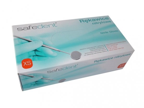 SAFEDENT RĘKAWICZKI NITRYLOWE TURKUSOWE 200 SZT. XS