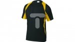 T-Shirt czarno-żółty z poliestru (100) 160G szybkoschnący rozmiar L BALINJGT