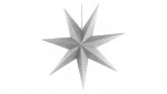 Dekoracje- gwiazda papierowa z brokatem na brzegach, biała, 60 cm, na żarówkę E14, IP20 DCAZ08
