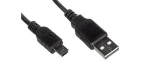 Kabel połączeniowy miniUSB 2.0 /Canon/ Typ USB A/miniUSB B(5pinów), M/M czarny 1m AK-300130-010-S