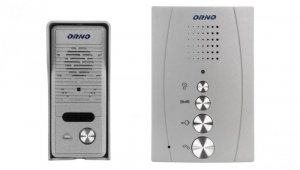 Zestaw domofonowy jednorodzinny bezsłuchawkowy ELUVIO srebrny OR-DOM-RE-914/G