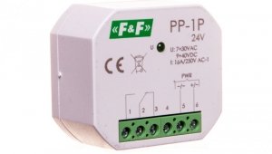 Przekaźnik elektromagnetyczny 1P 16A 7-30V AC/9-40V DC PP-1P-24V
