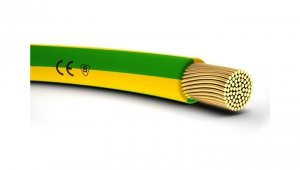 Przewód instalacyjny H05V-K (LgY) 0,75 żółto-zielony /100m/
