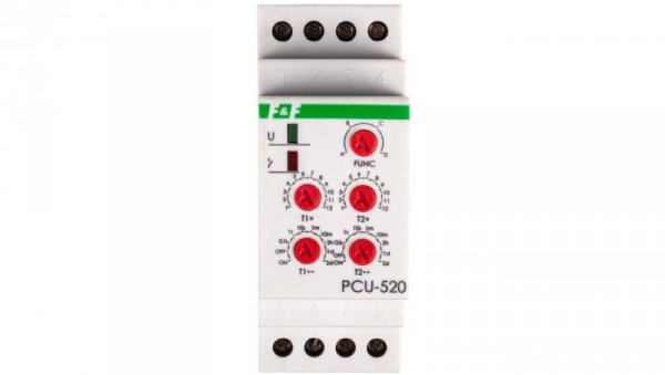 Przekaźnik czasowy 2P 8A 0,1sek-576h 24V AC/DC wielofunkcyjny PCU-520-24V