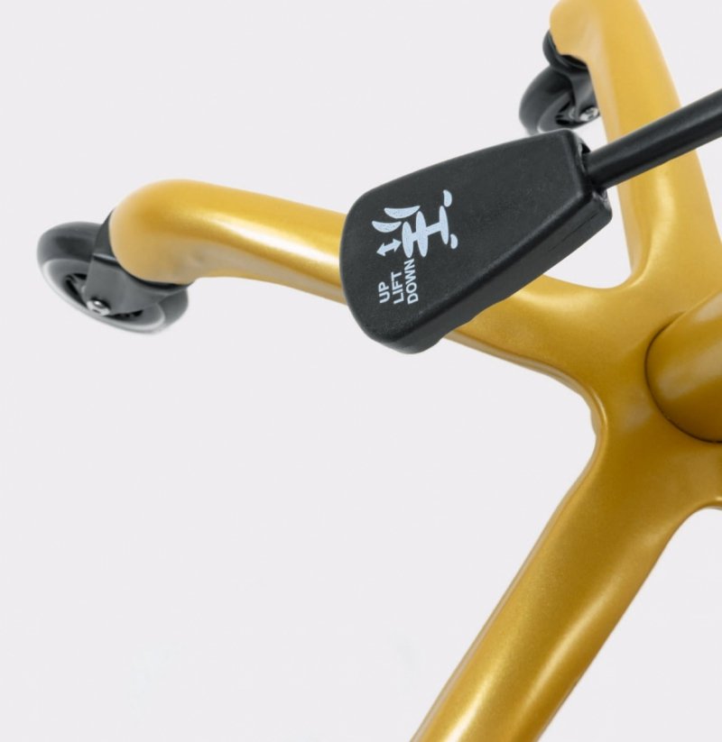 Krzesło kosmetyczne taboret typu siodło RODEO CZARNY - ZŁOTY I-COUCOU