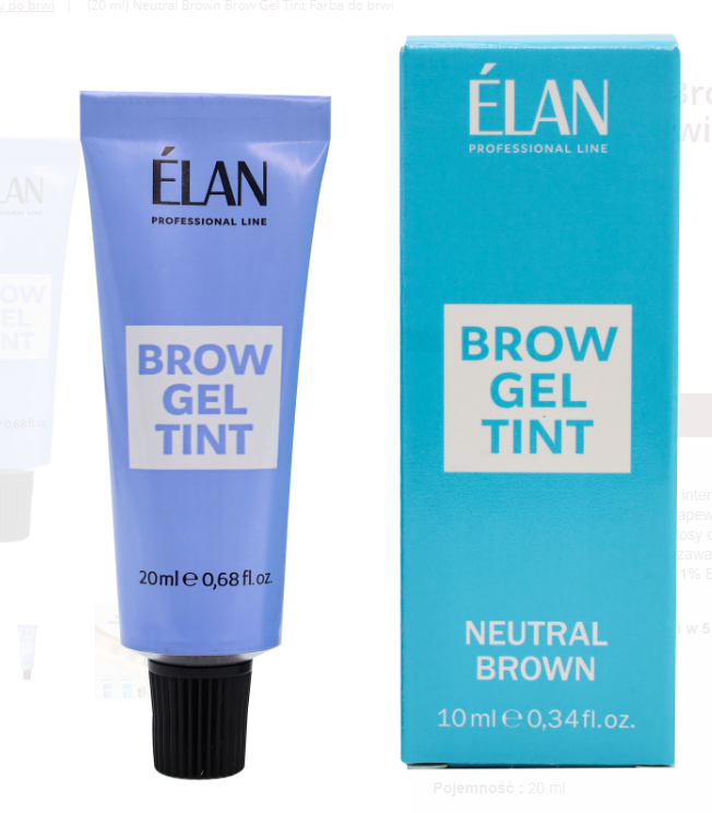 (20 ml) Neutral Brown Brow Gel Tint Farba do brwi ELAN