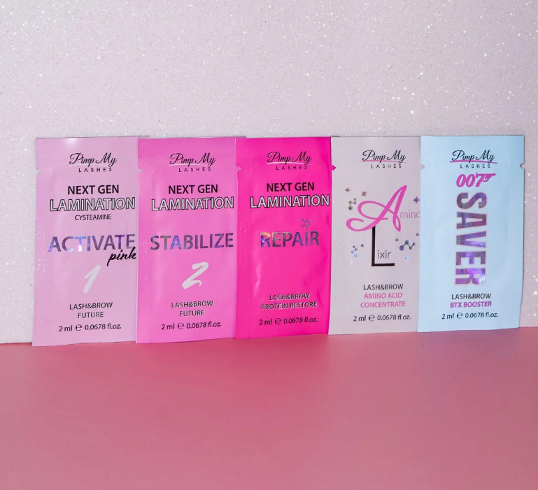 Preparat do koreańskiej laminacji rzęs i brwi step 1 activate CYSTEAMINE PINK NEXT GEN LAMINATION 2ml Pimp My Lashes